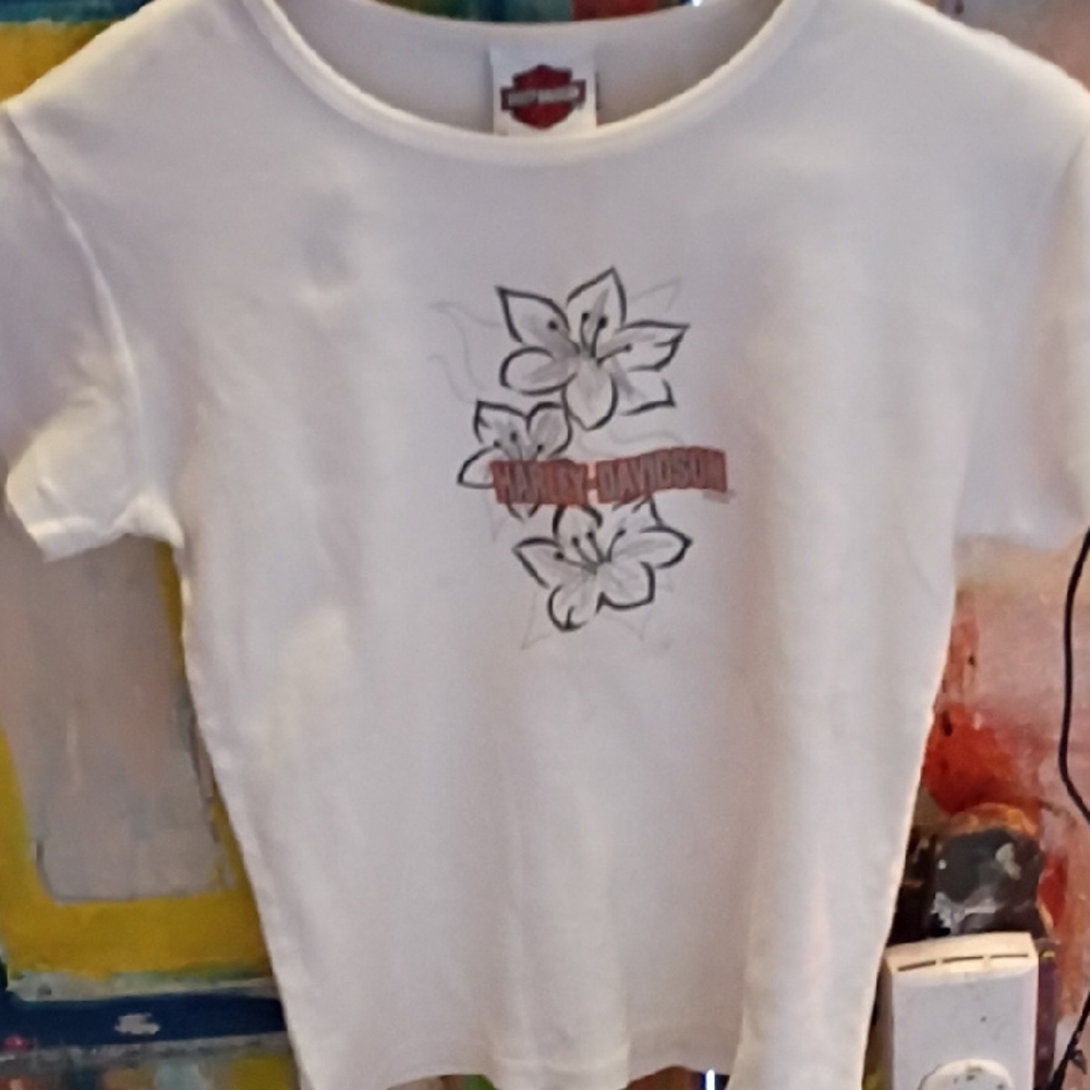 Harley-Davidson White Short Sleeve Tee